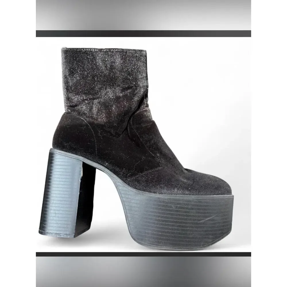 UO velvet platform boots